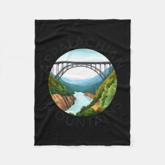 Appalachian Mountains New River Gorge Bridge väst Fleecefilt
