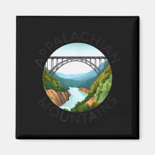 Appalachian Mountains New River Gorge Bridge West Magnet