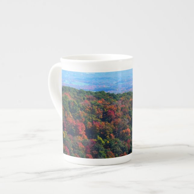 Appalachian Mountains på hösten Benporslin Mugg (Framsida vänster)
