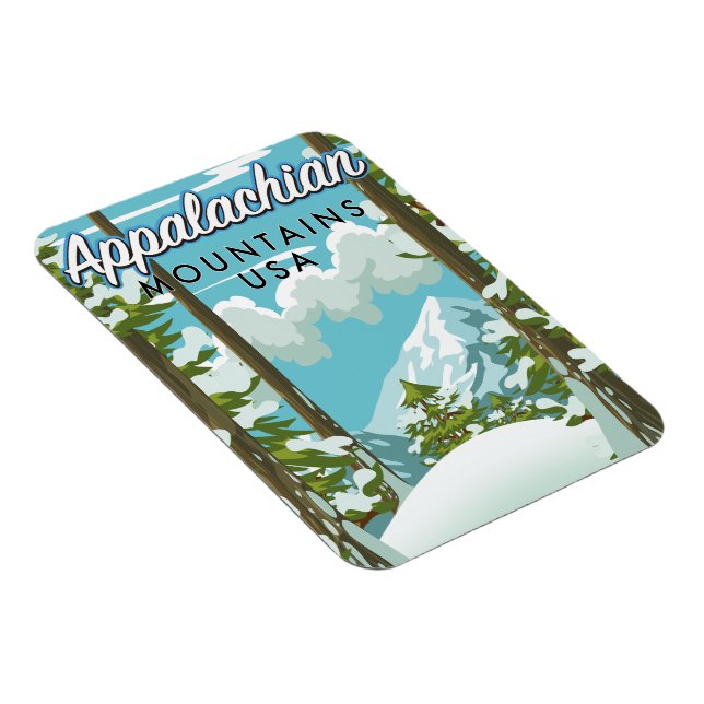 Appalachian Mountains-resoraffisch Magnet (Högersidan)