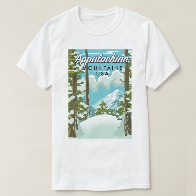 Appalachian Mountains Travel-affisch T Shirt (Design framsida)