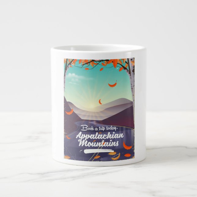 Appalachian Mountains vintage resemål Jumbo Mugg (Framsidan)