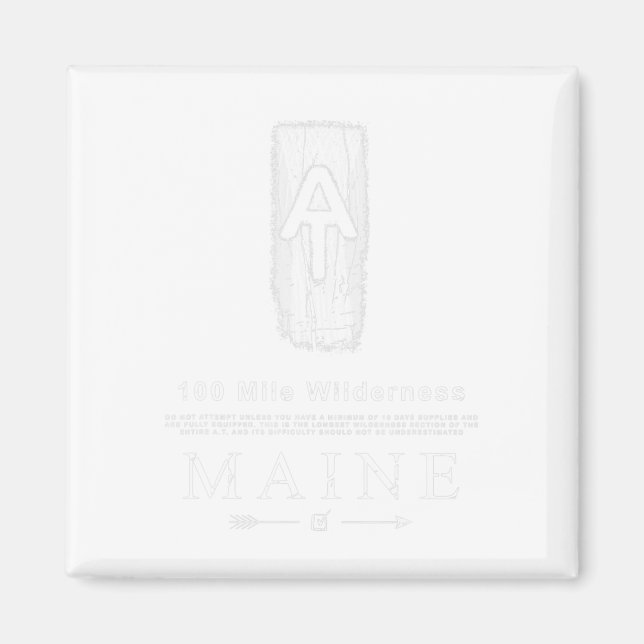 Appalachian Trail Blaze 100 Mile Wilderness Maine Magnet (Framsidan)