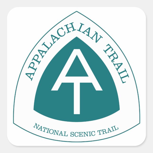 Appalachian Trail Fyrkantigt Klistermärke (Framsida)