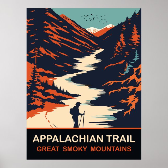 Appalachian Trail, Great Smoky Mountains, Resa Poster (Framsidan)