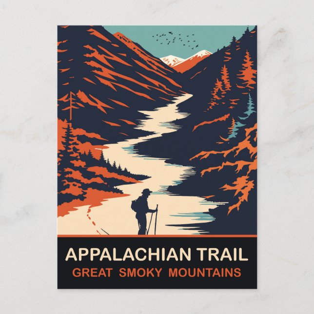 Appalachian Trail, Great Smoky Mountains, Resa Vykort (Framsida)