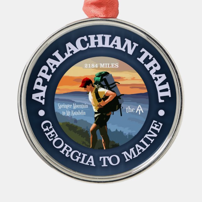 Appalachian Trail (Hiker C) Julgransprydnad Metall (Framsidan)