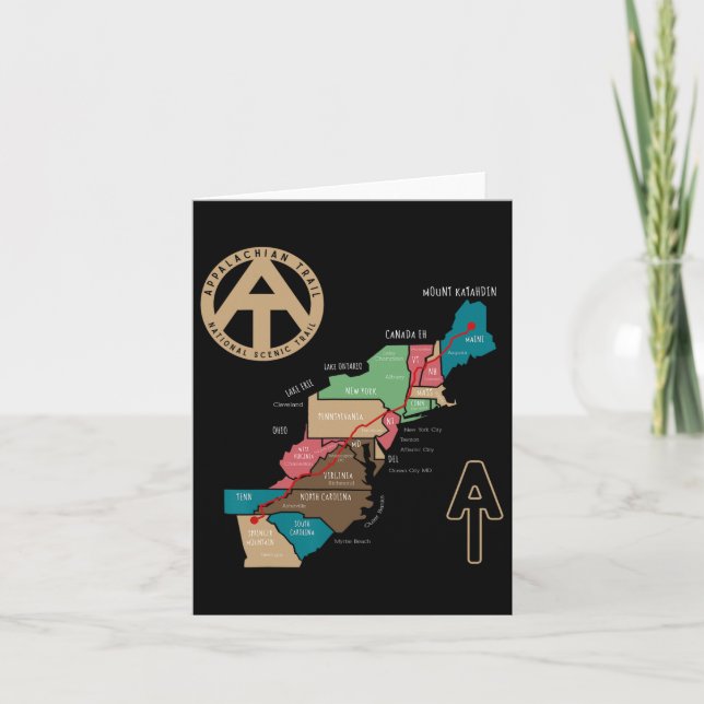 Appalachian Trail Hiking Karta Kort (Framsida)