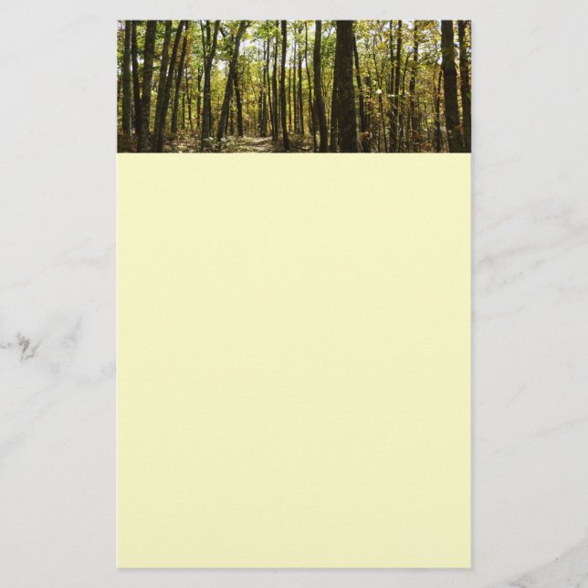 Appalachian Trail i oktober i Shenandoah Brevpapper (Framsida)