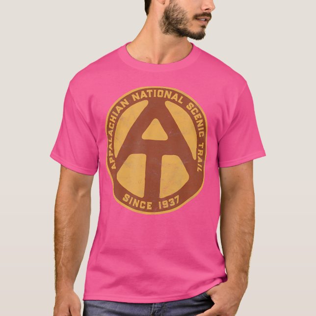 Appalachian Trail Marker Retro National Scenia Tra T Shirt (Framsida)
