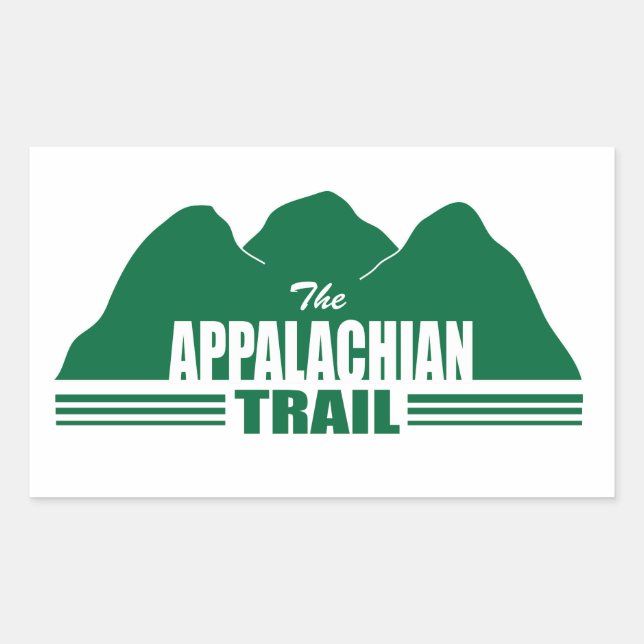 Appalachian Trail Mountain Sticker Rektangulärt Klistermärke (Framsida)