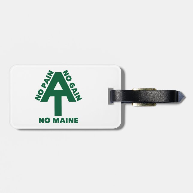 Appalachian Trail No Sain No Gain No Maine Bagagebricka (Baksida Vågrät)