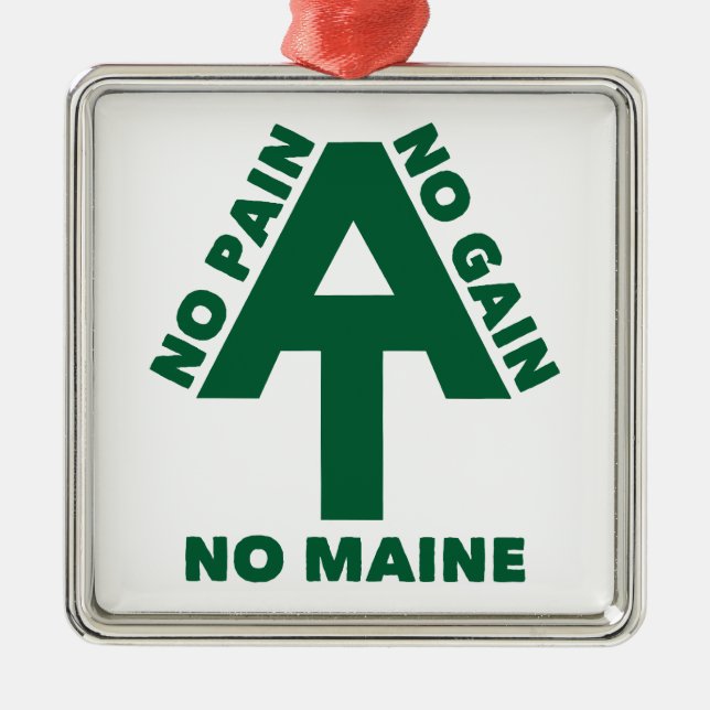 Appalachian Trail No Sain No Gain No Maine Julgransprydnad Metall (Framsidan)