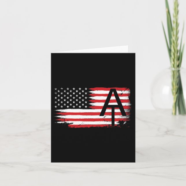 Appalachian Trail Patriotic American Flagga Hiking Kort (Framsida)
