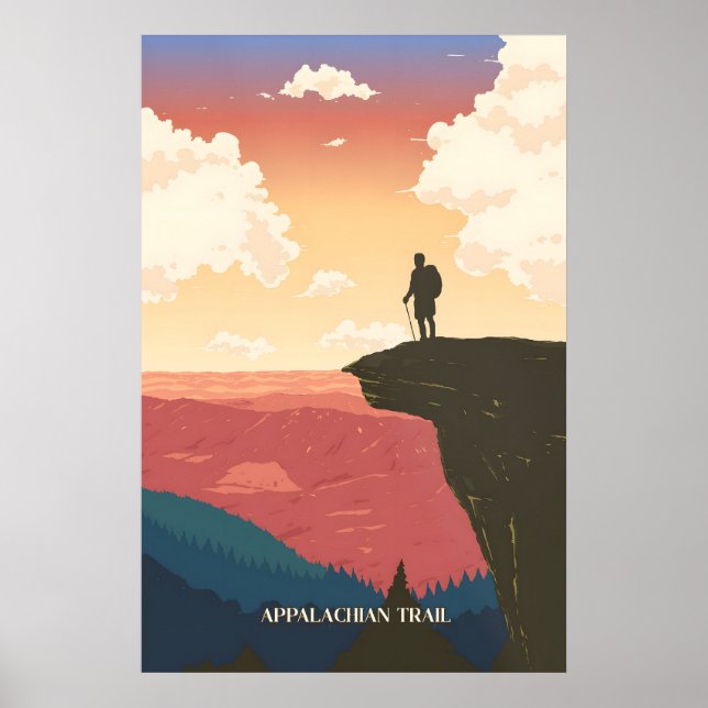 Appalachian Trail Reseskylt Poster (Framsidan)