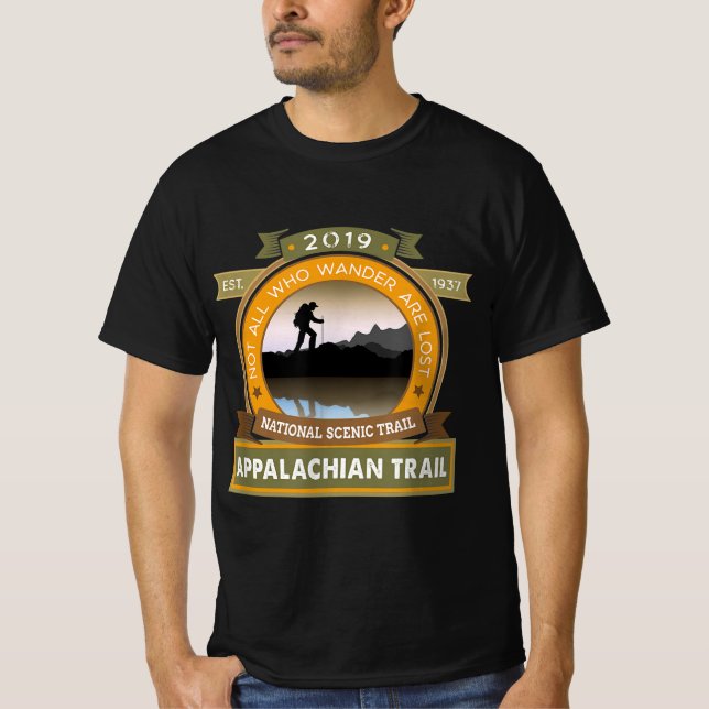 Appalachian Trail Souvenir Hiking T Shirt (Framsida)