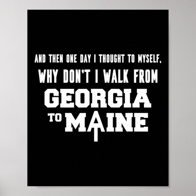 Appalachian Trail Souvenirkarta Vandring Appalachi Poster (Framsidan)