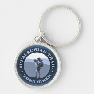 Appalachian Trail-Thru Hiker Rund Silverfärgad Nyckelring