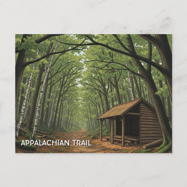 Appalachian Trail Travel Vykort (Framsida)