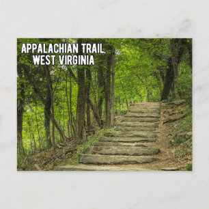 Appalachian Trail Väster Virginia Postcard Vykort
