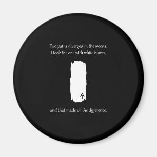 Appalachian Trail White Blaze Väg Diverterad Magnet