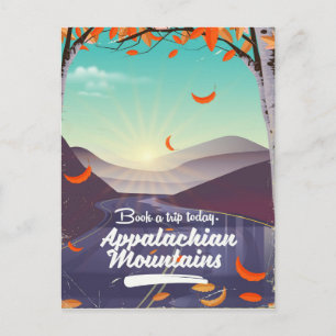 Appalachianska bergen vintage resor poster vykort