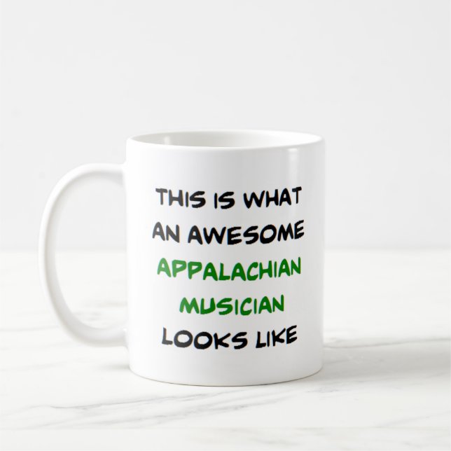 appalachinmusiker, fantastisk kaffemugg (Vänster)