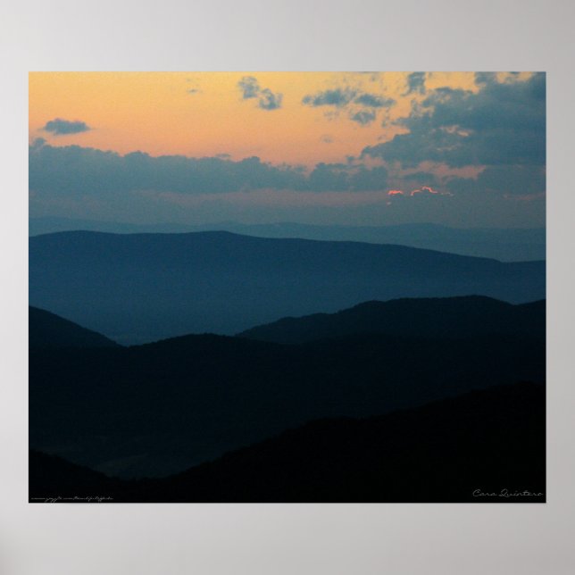 Appalacian Mountain Sunset Poster (Framsidan)