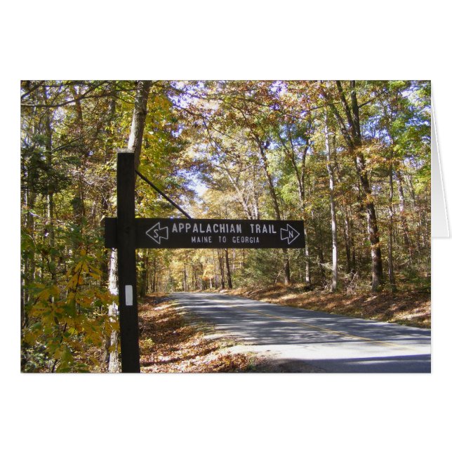appalakisk spårskylt pennsylvania fall hälsningskort (Framsidan Horizontal)