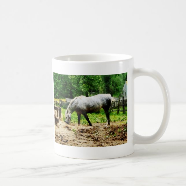 Appaloosa Eating Hay Kaffemugg (Höger)