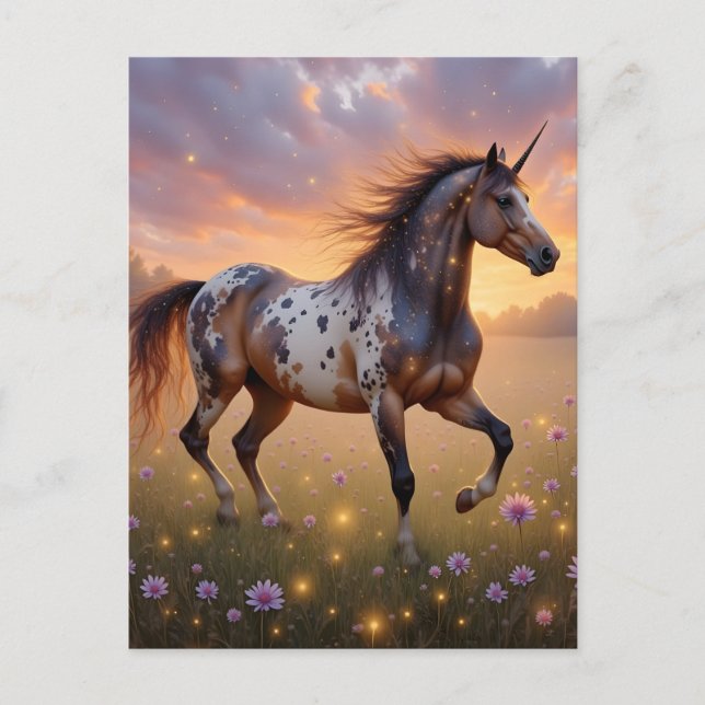 Appaloosa enhörning  vykort (Framsida)