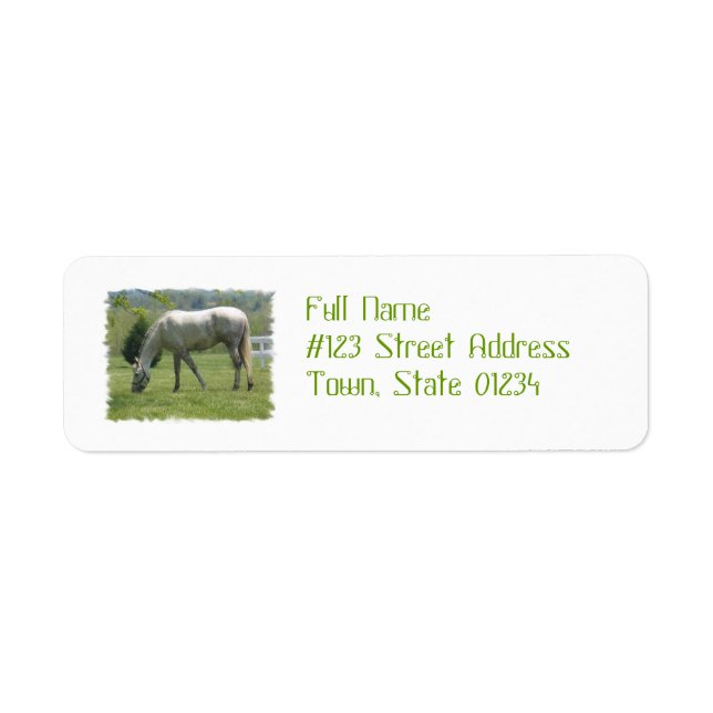 Appaloosa Grazing Returadress Etikett (Framsidan)