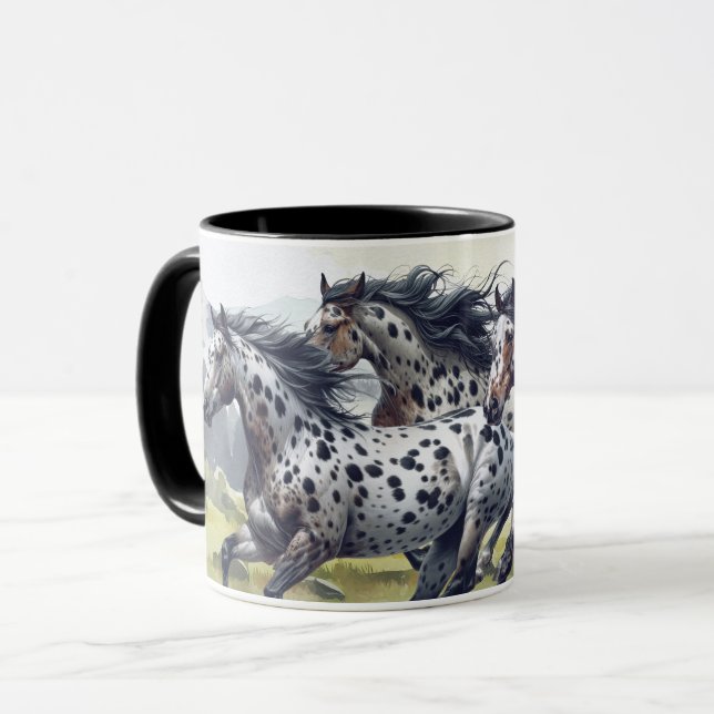 Appaloosa-hästar Mugg (Framsida vänster)