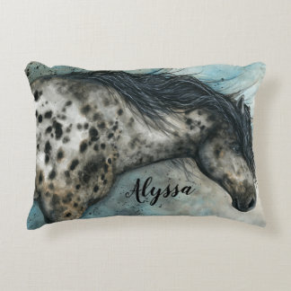 Appaloosa Horse by Bihrle Custom Name Pillow Prydnadskudde