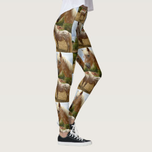 Appaloosa Horse Collage, Dam Fullt Print Legging