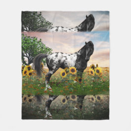 Appaloosa Horse Fleece Blanket