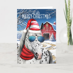 Appaloosa Horse Funny MAREy jul Helgkort