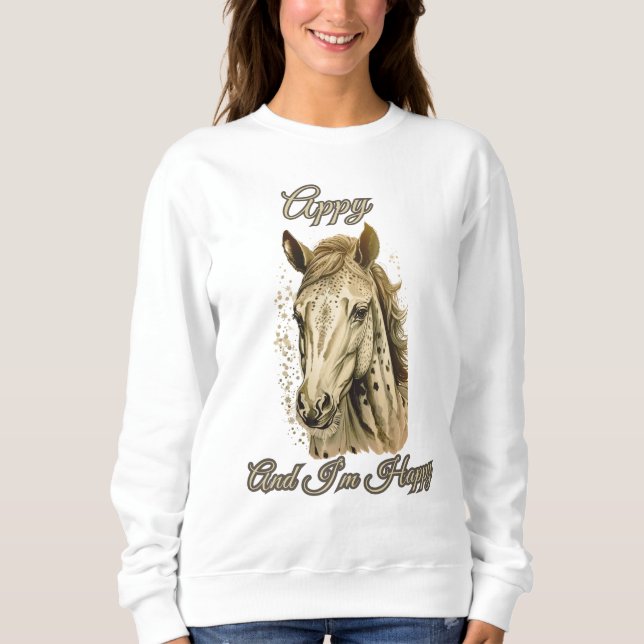 Appaloosa Horse Lycklig Appy T Shirt (Framsida)