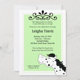Appaloosa Horse Neutralt 5x7 Baby Shower-inbjudan Inbjudningar
