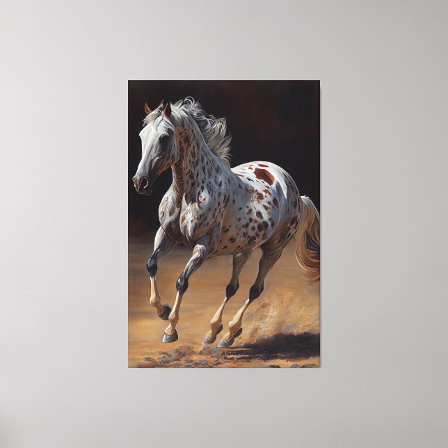 Appaloosa Horse-Oil Paint Canvastryck (Framsida)
