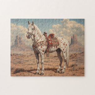 Appaloosa Horse Pawarde Desert Scenia Pussel