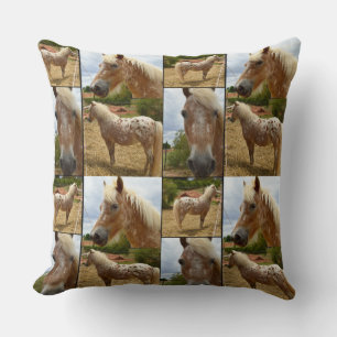 Appaloosa Horse, Photo Collage Big Throw Cushion. Kudde