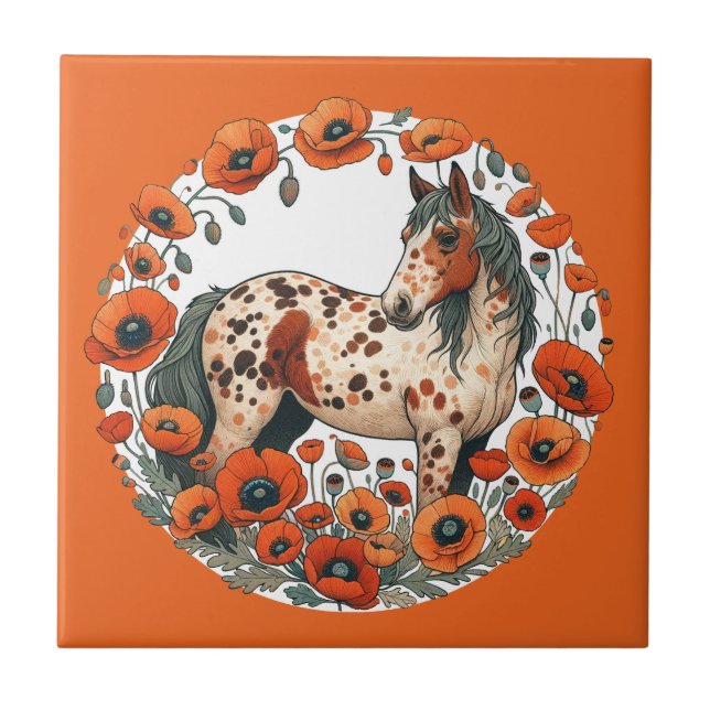 Appaloosa Horse Poppy Appy Horses Kakelplatta (Framsidan)