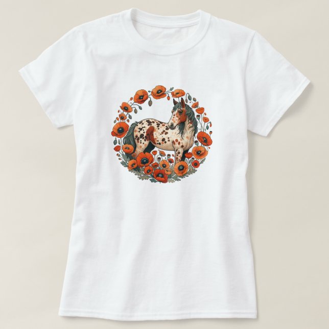 Appaloosa Horse Poppy Appy Horses T Shirt (Design framsida)