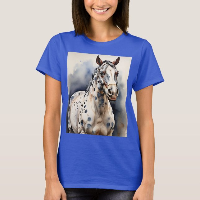 Appaloosa Horse Watercolor Leopard T Shirt (Framsida)