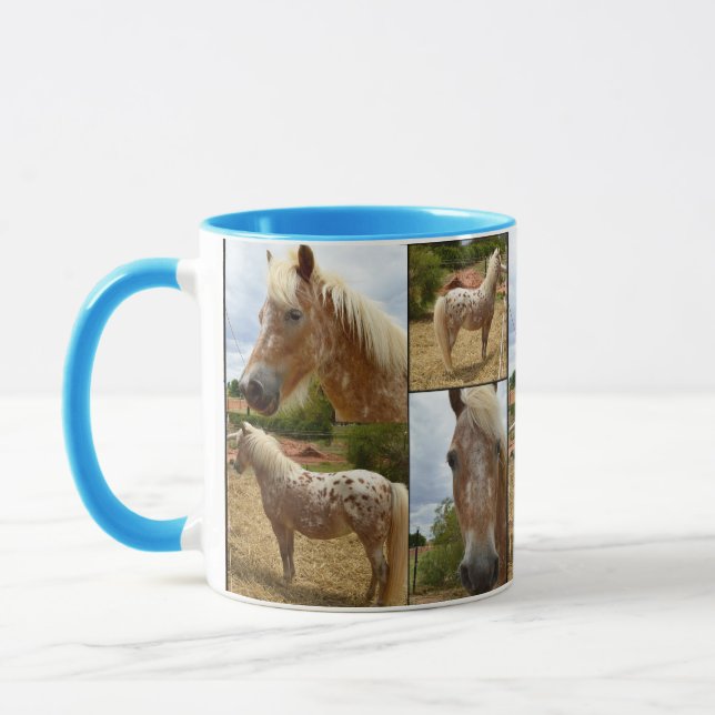 Appaloosa Horses, Photo Collage Combo Coffee Mugg. Mugg (Vänster)