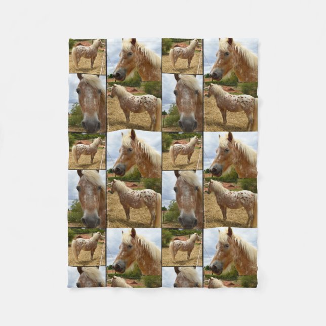 Appaloosa Horses Photo Collage, Small Fleecefilt (Framsidan)