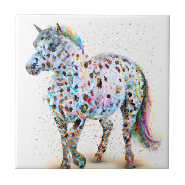 Appaloosa Pony Ceramic Tile Kakelplatta (Framsidan)