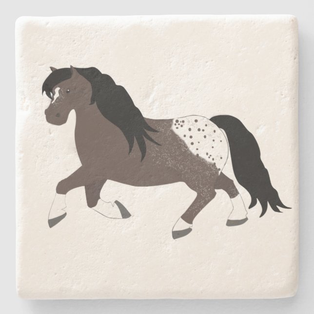Appaloosa Pony Stone Underlägg (Framsidan)
