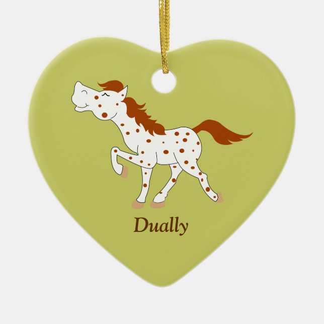 Appaloosa Red Roan Horse Anpassningsbar Ornament (Framsidan)